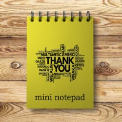 A7 Neon Mini Notepads set of 8 booklets - Thank You