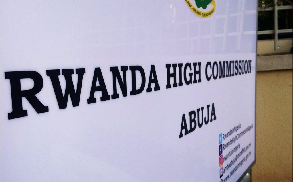 Fixing the Rwandan High Commission Sign